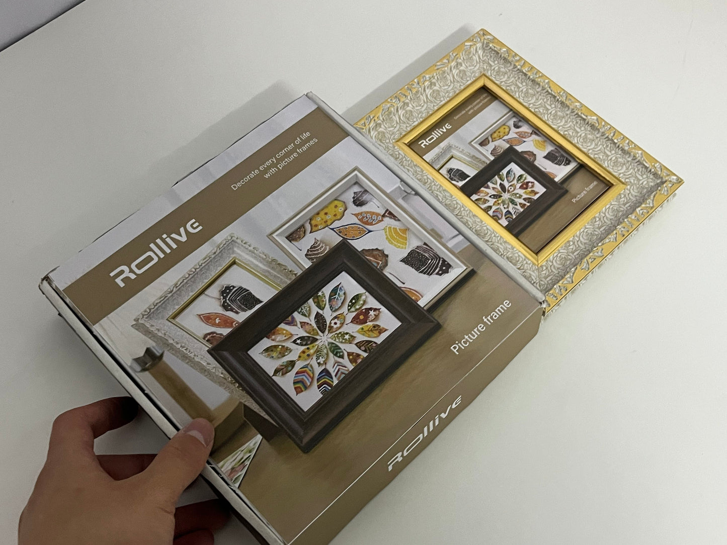 [Rollive Picture frames]——Rollive Vintage Gilded Carved Picture Frame - Luxury European-Style Tabletop Display Frame