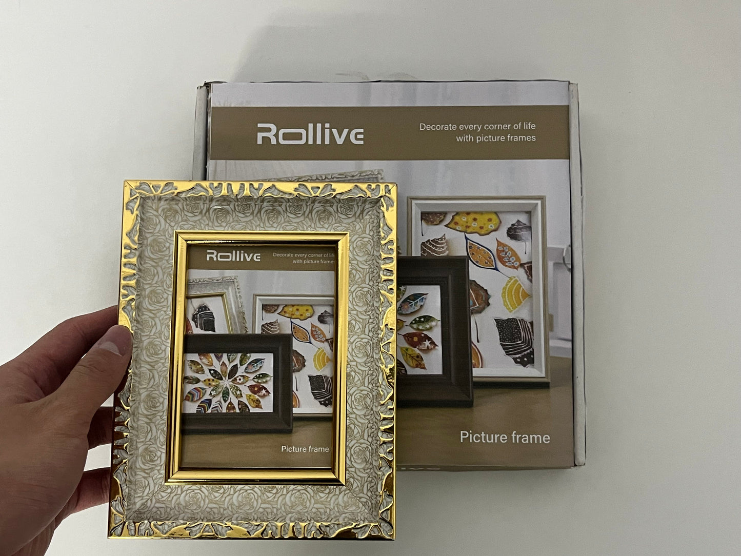 [Rollive Picture frames]——Rollive Vintage Gilded Carved Picture Frame - Luxury European-Style Tabletop Display Frame
