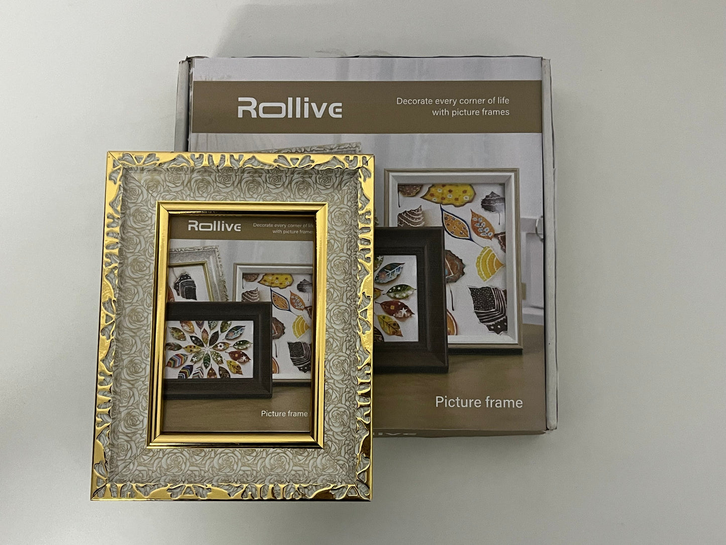 [Rollive Picture frames]——Rollive Vintage Gilded Carved Picture Frame - Luxury European-Style Tabletop Display Frame