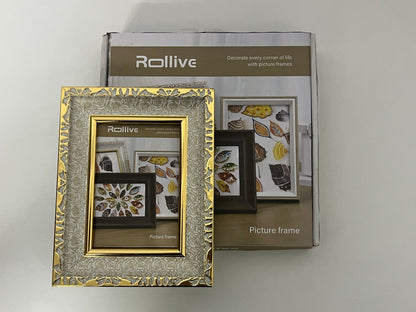 [Rollive Picture frames]——Rollive Vintage Gilded Carved Picture Frame - Luxury European-Style Tabletop Display Frame