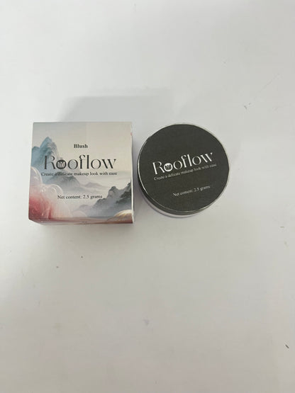 Rooflow Loose face powder Loose Powder Blush Air Cushion, Natural Blusher for Cheeks, Highly Pigmented Blush Makeup Easy to Blend, All Day Wear