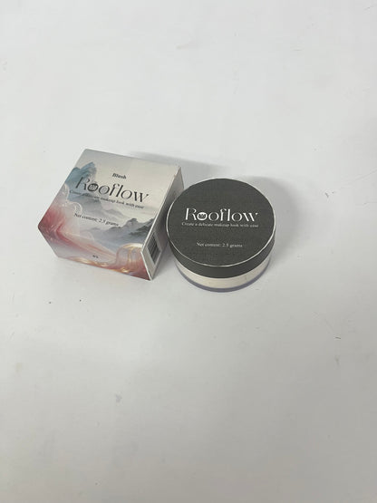 Rooflow Loose face powder Loose Powder Blush Air Cushion, Natural Blusher for Cheeks, Highly Pigmented Blush Makeup Easy to Blend, All Day Wear