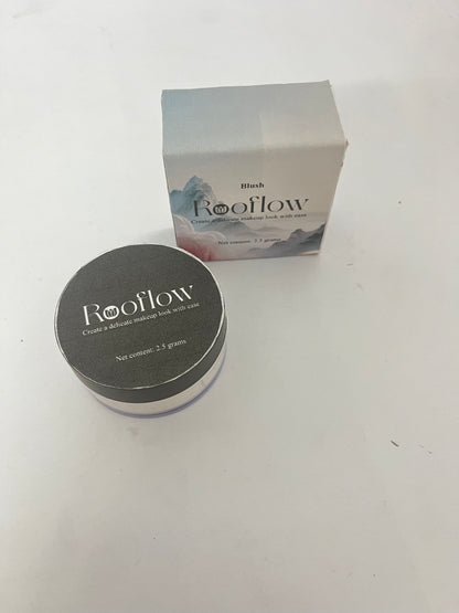 Rooflow Loose face powder Loose Powder Blush Air Cushion, Natural Blusher for Cheeks, Highly Pigmented Blush Makeup Easy to Blend, All Day Wear