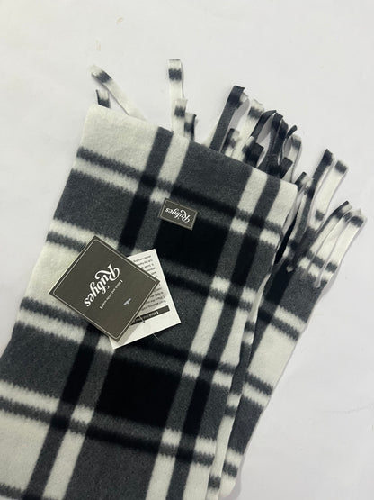 Rubyes Cozy Tartan Check Merino Wool Scarf, Long Warm Lightweight Winter Classic Scarves w/Gift Box