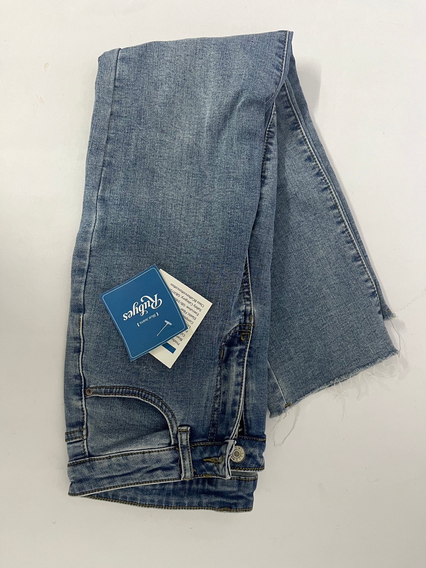 Rubyes Women's Skinny Jeans Straight Leg High Waisted Stretchy Ankle Denim Pants with Patch Pockets