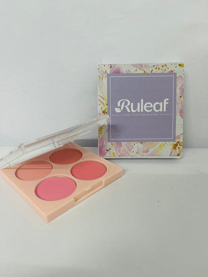 Ruleaf Blusher Cheek Candy Berry | 4 Blendable Shades in Lightweight Smooth Powder | Vegan | Blush