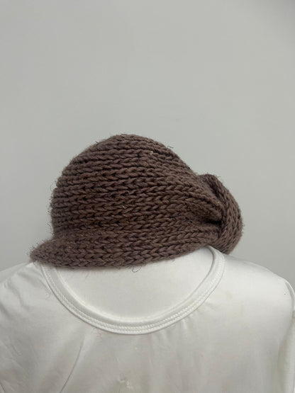 SEABABY Scarf - Brown Chunky Knit, Fringed for Cozy Boho Elegance