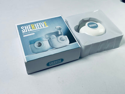 SHERIFIVE New Hybrid Active Noise Cancelling Wireless Earbuds, 6 Mics Clear Call, IPX8 Waterproof, in Ear Bluetooth 5.3 Headphones Stereo Bass Heasets 40H Playtime with LED Display