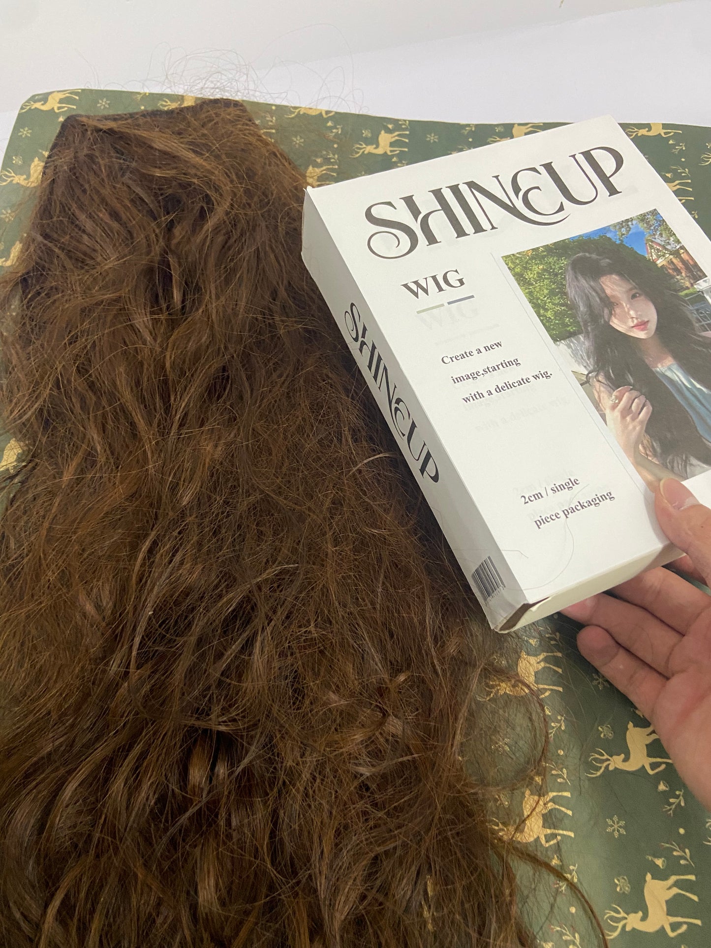 SHINEUP Wigs  Long Lace Wig Synthetic Lace Front Wigs for Black Women Free Part Wavy Hair Wigs Brown High Temperature Fiber Cosplay Wig 24 inch