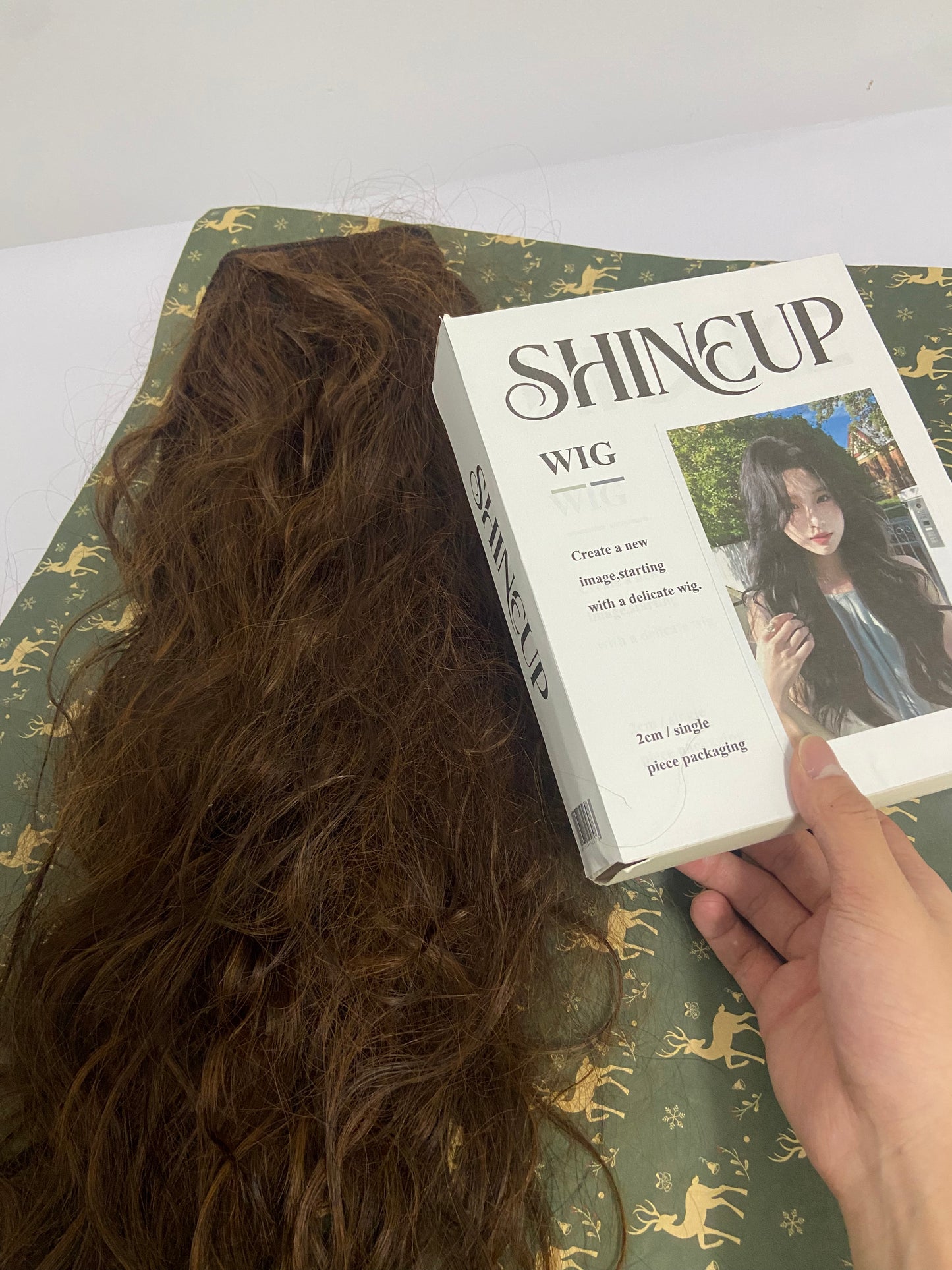 SHINEUP Wigs  Long Lace Wig Synthetic Lace Front Wigs for Black Women Free Part Wavy Hair Wigs Brown High Temperature Fiber Cosplay Wig 24 inch