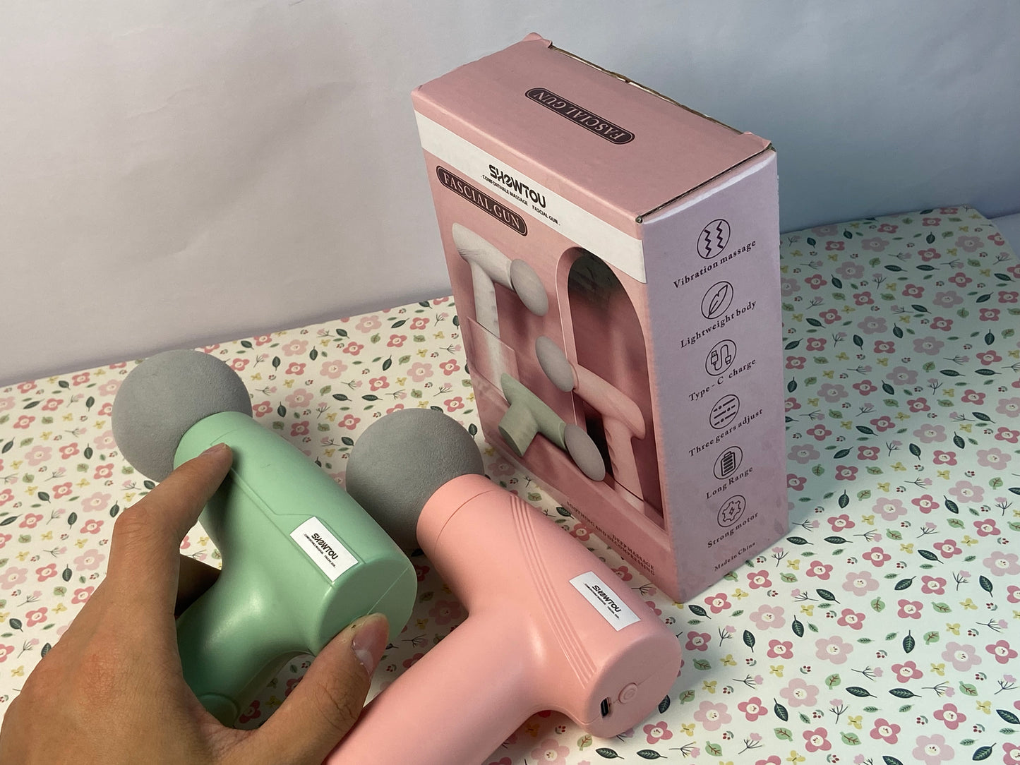 SHOWTOU Massage apparatus Mini Massage Gun, Portable Deep Tissue Muscle Massager，Full-Metal Travel Massage Gun with