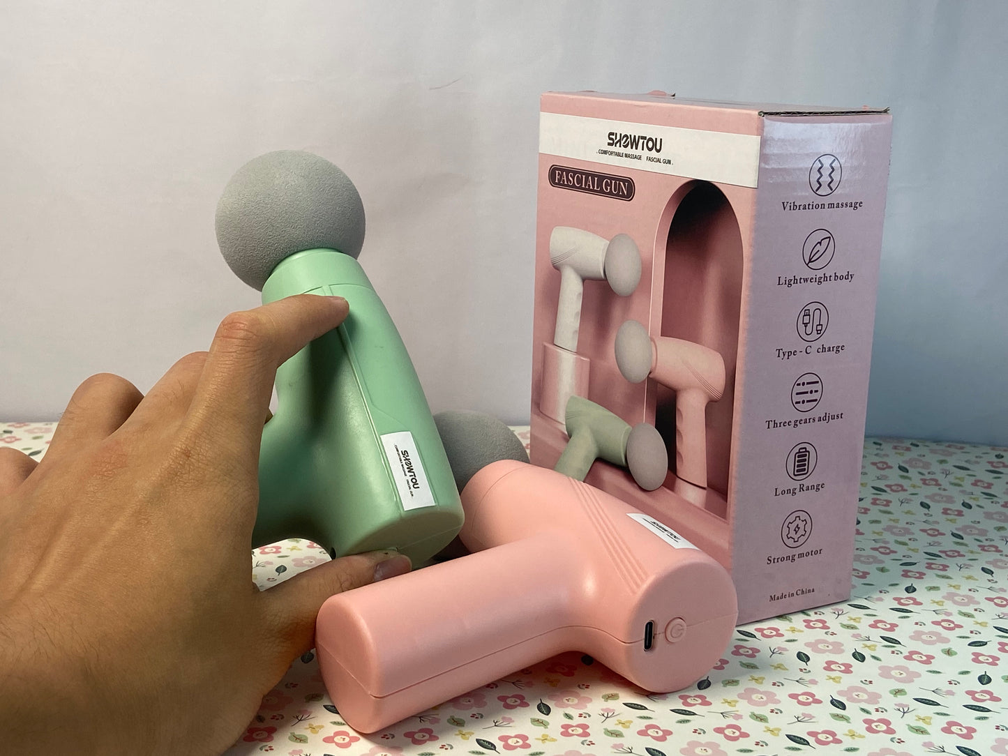 SHOWTOU Massage apparatus Mini Massage Gun, Portable Deep Tissue Muscle Massager，Full-Metal Travel Massage Gun with