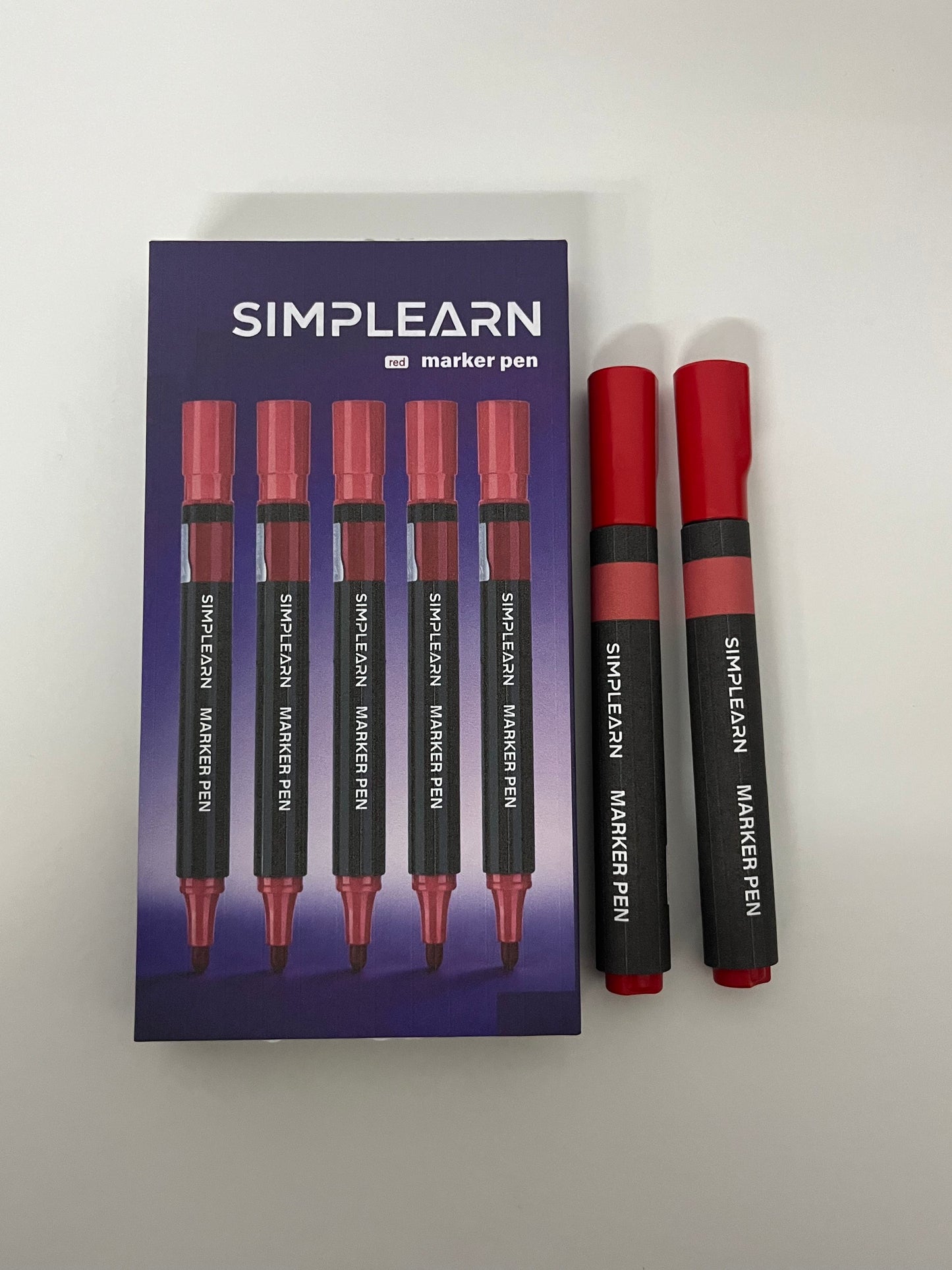 [SIMPLEARN Marking pens]—— Red Permanent Marker - 1.8mm Bold Tip Marking Pen