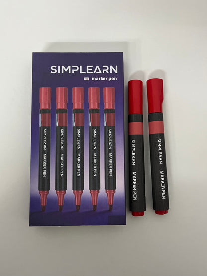 [SIMPLEARN Marking pens]—— Red Permanent Marker - 1.8mm Bold Tip Marking Pen