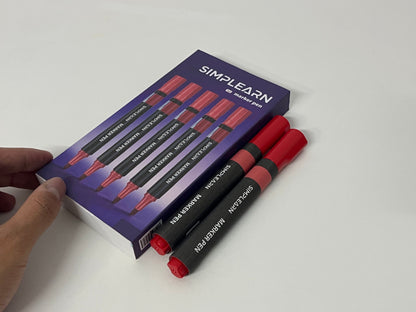 [SIMPLEARN Marking pens]—— Red Permanent Marker - 1.8mm Bold Tip Marking Pen