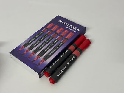 [SIMPLEARN Marking pens]—— Red Permanent Marker - 1.8mm Bold Tip Marking Pen