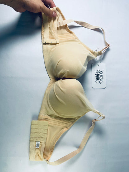 SISTER ABBIT Soft Comfortable Underwire Bras Comfortable Breathable Gathering Bra Underwear Side Full Womens