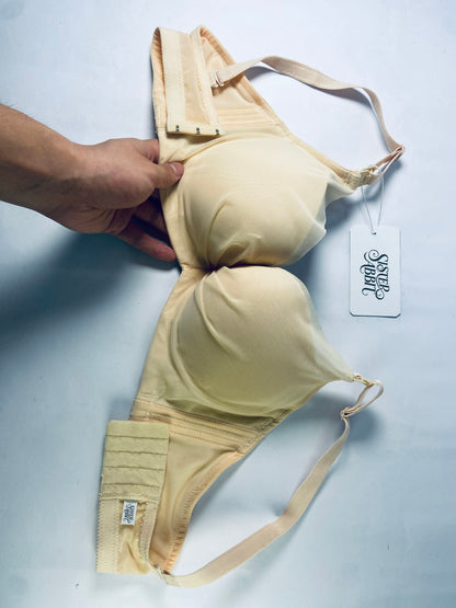 SISTER ABBIT Soft Comfortable Underwire Bras Comfortable Breathable Gathering Bra Underwear Side Full Womens