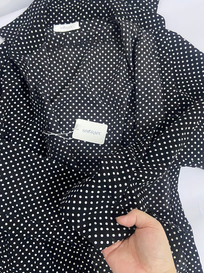 SIXGRAPE Chemises 3/4 Sleeve Collared Button Down Formal Business Casual Blouse for Womens with Plus Size