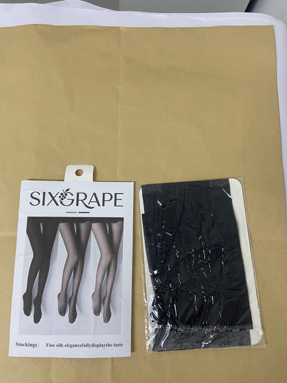 SIXGRAPE stockings Women's Faux Lace Top Thigh Hi Look Spandex Pantyhose