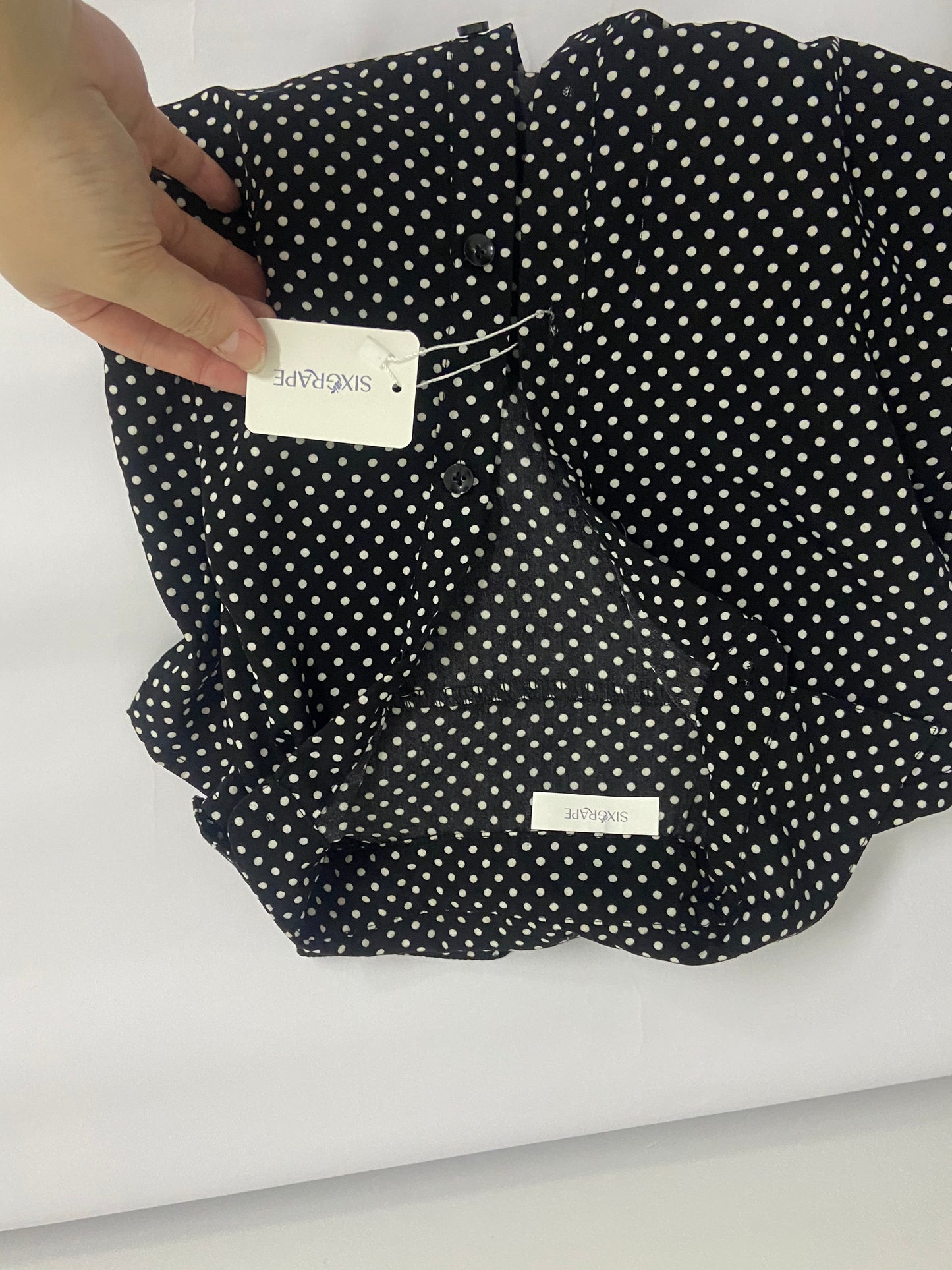 SIXGRAPE Chemises 3/4 Sleeve Collared Button Down Formal Business Casual Blouse for Womens with Plus Size