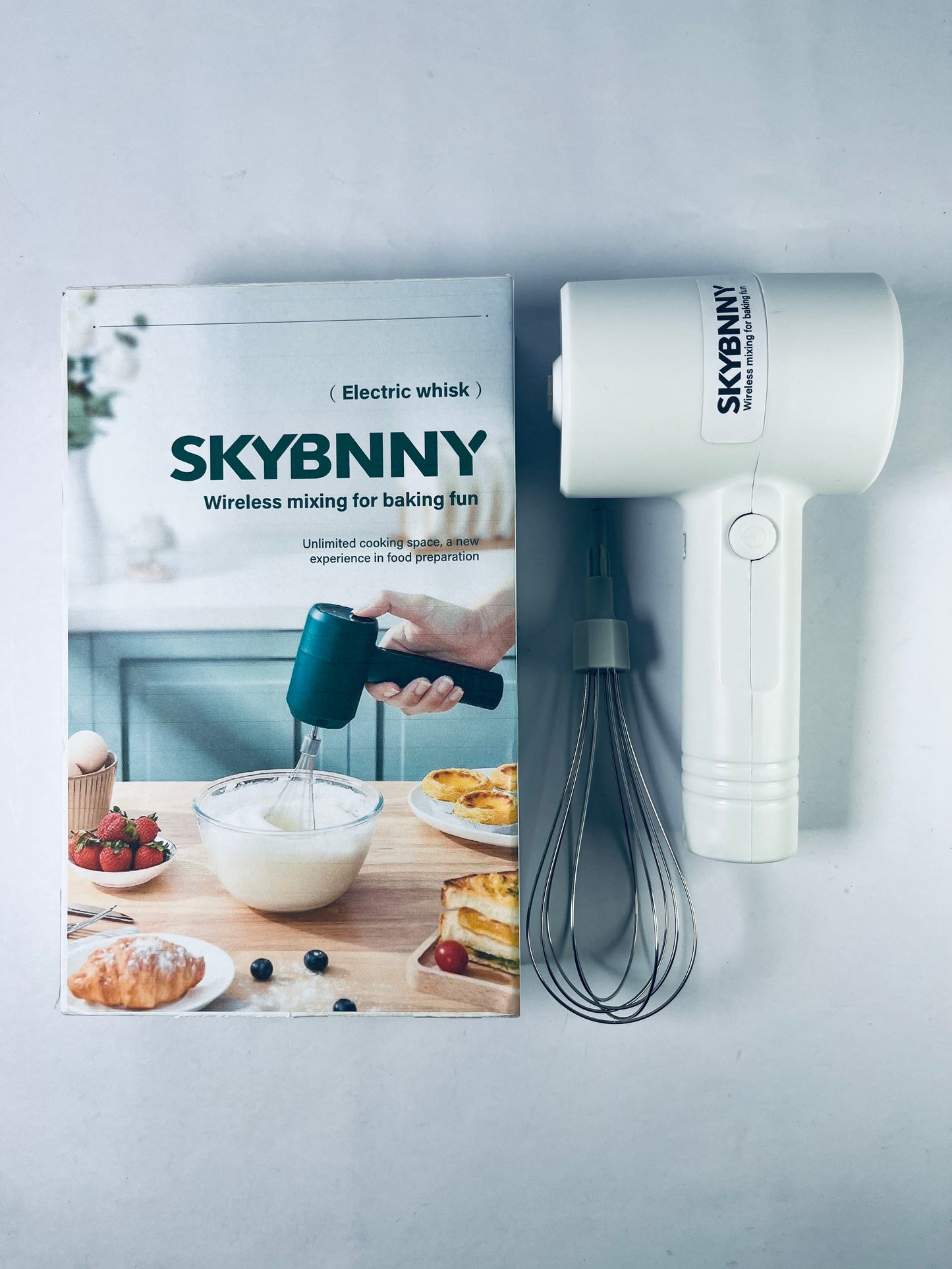 SKYBNNY 3 Speed Electric Hand Mixer, Whisk Beaters, Portable Whisk Milk Foam Maker, Handheld Electric Mixer with Chopper for Home