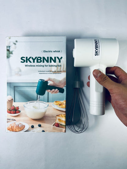 SKYBNNY 3 Speed Electric Hand Mixer, Whisk Beaters, Portable Whisk Milk Foam Maker, Handheld Electric Mixer with Chopper for Home