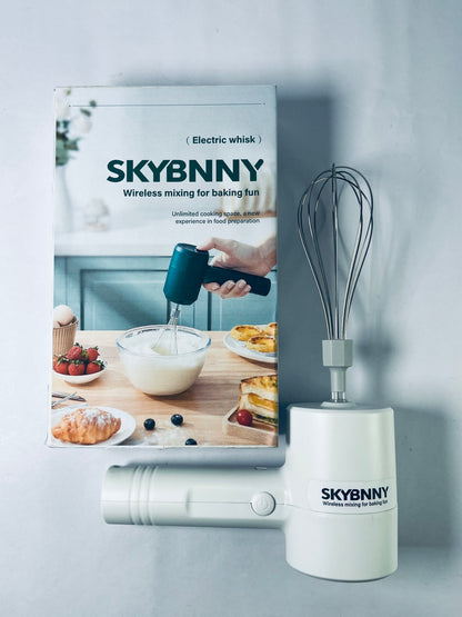 SKYBNNY 3 Speed Electric Hand Mixer, Whisk Beaters, Portable Whisk Milk Foam Maker, Handheld Electric Mixer with Chopper for Home