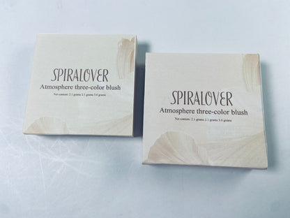 SPIRALOVER Trio Blush,Long-lasting All-Day Face Enhancing Makeup Color