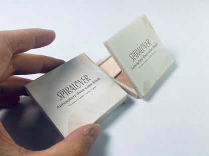 SPIRALOVER Trio Blush,Long-lasting All-Day Face Enhancing Makeup Color