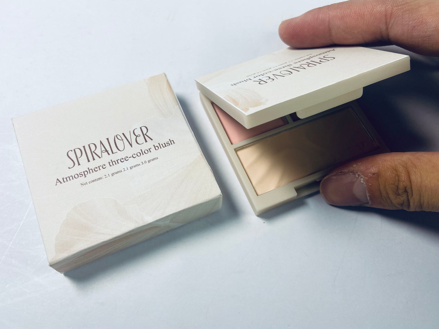 SPIRALOVER Trio Blush,Long-lasting All-Day Face Enhancing Makeup Color