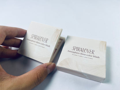SPIRALOVER Trio Blush,Long-lasting All-Day Face Enhancing Makeup Color