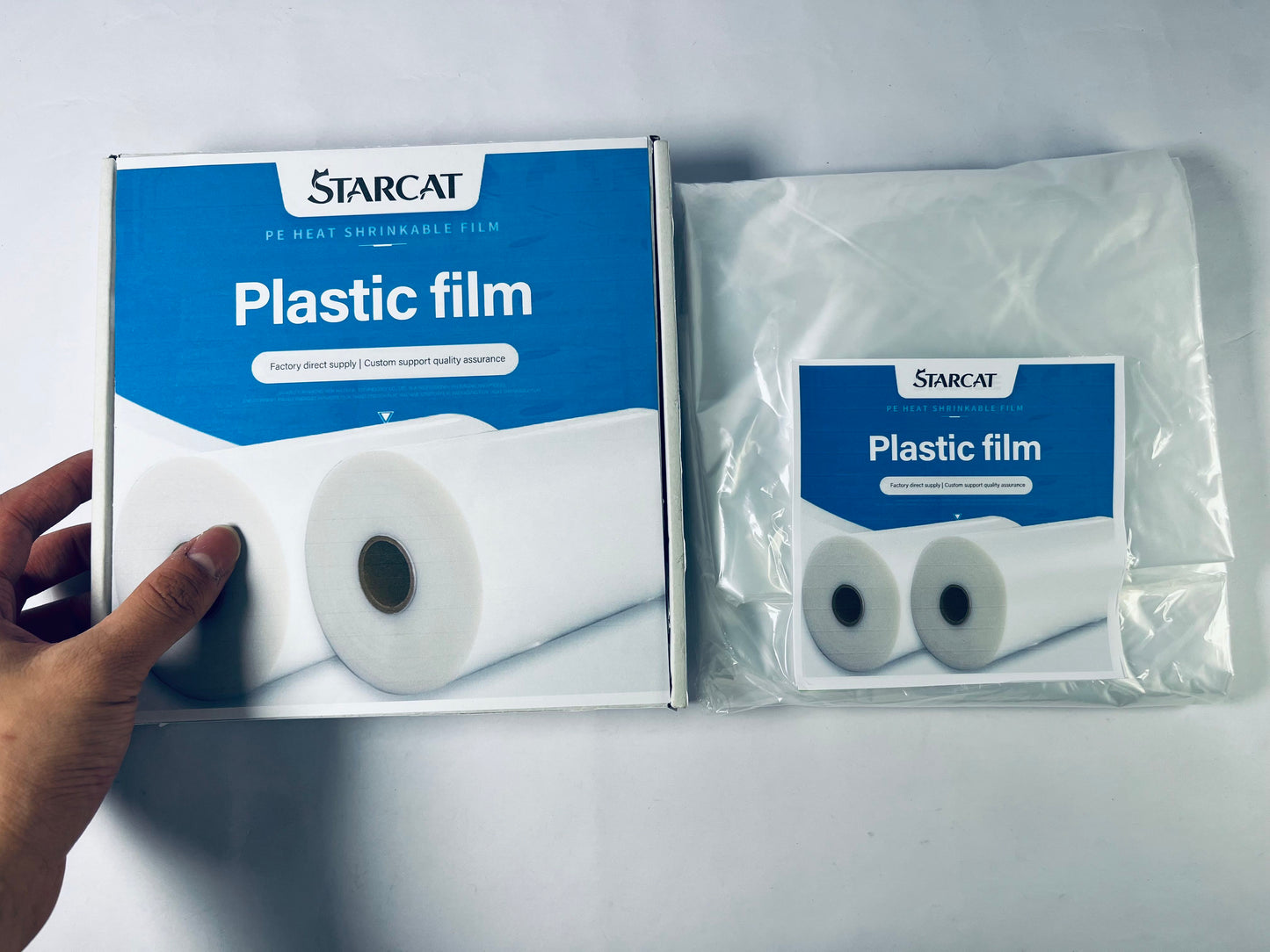 STARCAT Cushion Wrap Silk Film Waterproof, Upholstery Cushion Wrap Easily Install Foam into Cushion,Shrink Wrap Roll for Cushions, Packaging Wrap for Furniture Home Office Cover