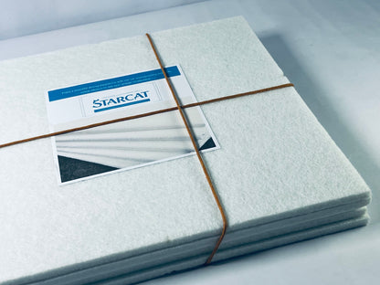 STARCAT Acoustic Panels 4-Pack Soundproof Wall Panels Sound Panels High Density Sound Dampening Panels - [White Square]