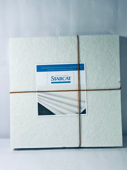 STARCAT Acoustic Panels 4-Pack Soundproof Wall Panels Sound Panels High Density Sound Dampening Panels - [White Square]