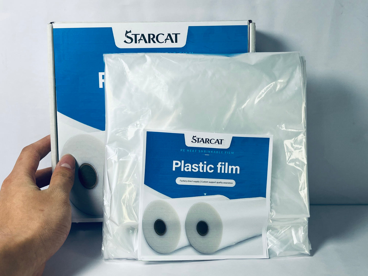 STARCAT Cushion Wrap Silk Film Waterproof, Upholstery Cushion Wrap Easily Install Foam into Cushion,Shrink Wrap Roll for Cushions, Packaging Wrap for Furniture Home Office Cover