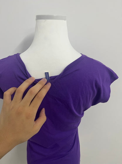 STYLENJOY Women's Purple Cap - Sleeve T - Shirt