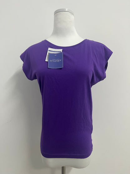 STYLENJOY Women's Purple Cap - Sleeve T - Shirt