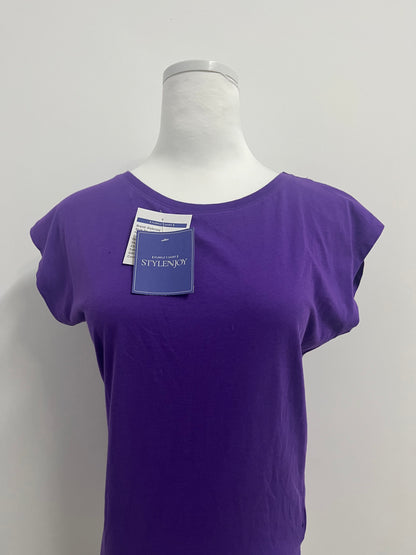 STYLENJOY Women's Purple Cap - Sleeve T - Shirt