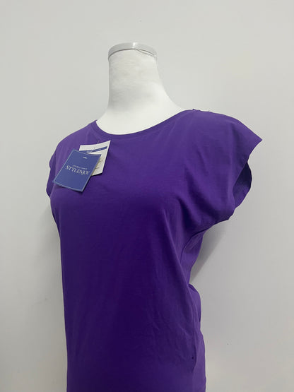 STYLENJOY Women's Purple Cap - Sleeve T - Shirt