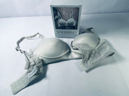 STYLISHONEY Full Cup Bra - Cups with Front Flap Closure  - Adjustable Non Slip Sholder Straps