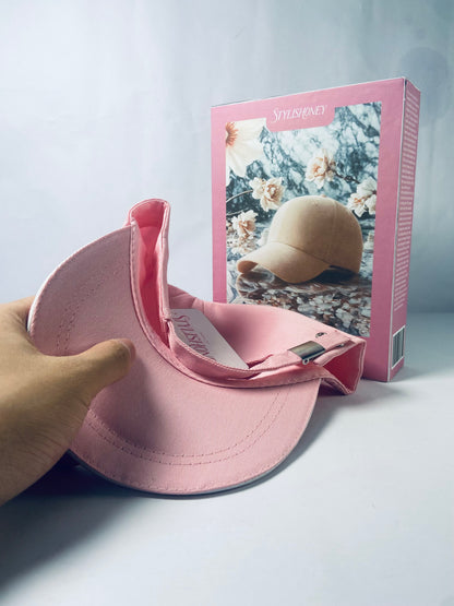 STYLISHONEY Hats Baseball Cap Men Women - Classic Adjustable Plain Hat,Pink