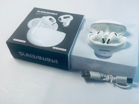 SUNBANANA Wireless Earbuds Hi-Fi Stereo Bass with Mic Noise Reduction Bluetooth 5.3 Headphones 40Hrs Playtime