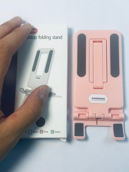 SUNBANANA Height Adjustable Phone Stand,Desktop Phone Holder,with anti-slip strips,Pink