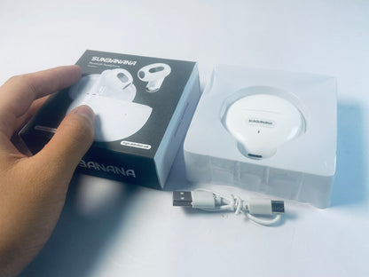 SUNBANANA Wireless Earbuds Hi-Fi Stereo Bass with Mic Noise Reduction Bluetooth 5.3 Headphones 40Hrs Playtime