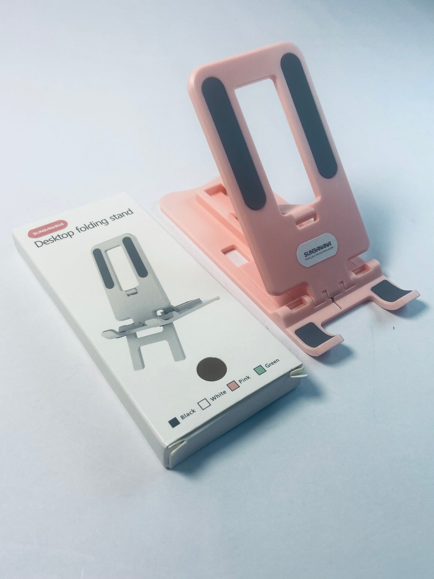 SUNBANANA Height Adjustable Phone Stand,Desktop Phone Holder,with anti-slip strips,Pink
