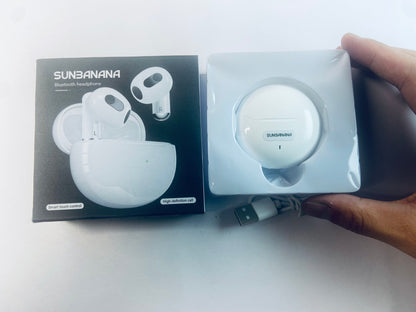 SUNBANANA Wireless Earbuds Hi-Fi Stereo Bass with Mic Noise Reduction Bluetooth 5.3 Headphones 40Hrs Playtime