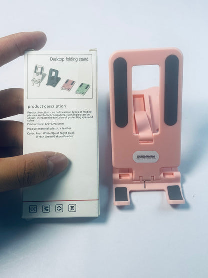 SUNBANANA Height Adjustable Phone Stand,Desktop Phone Holder,with anti-slip strips,Pink