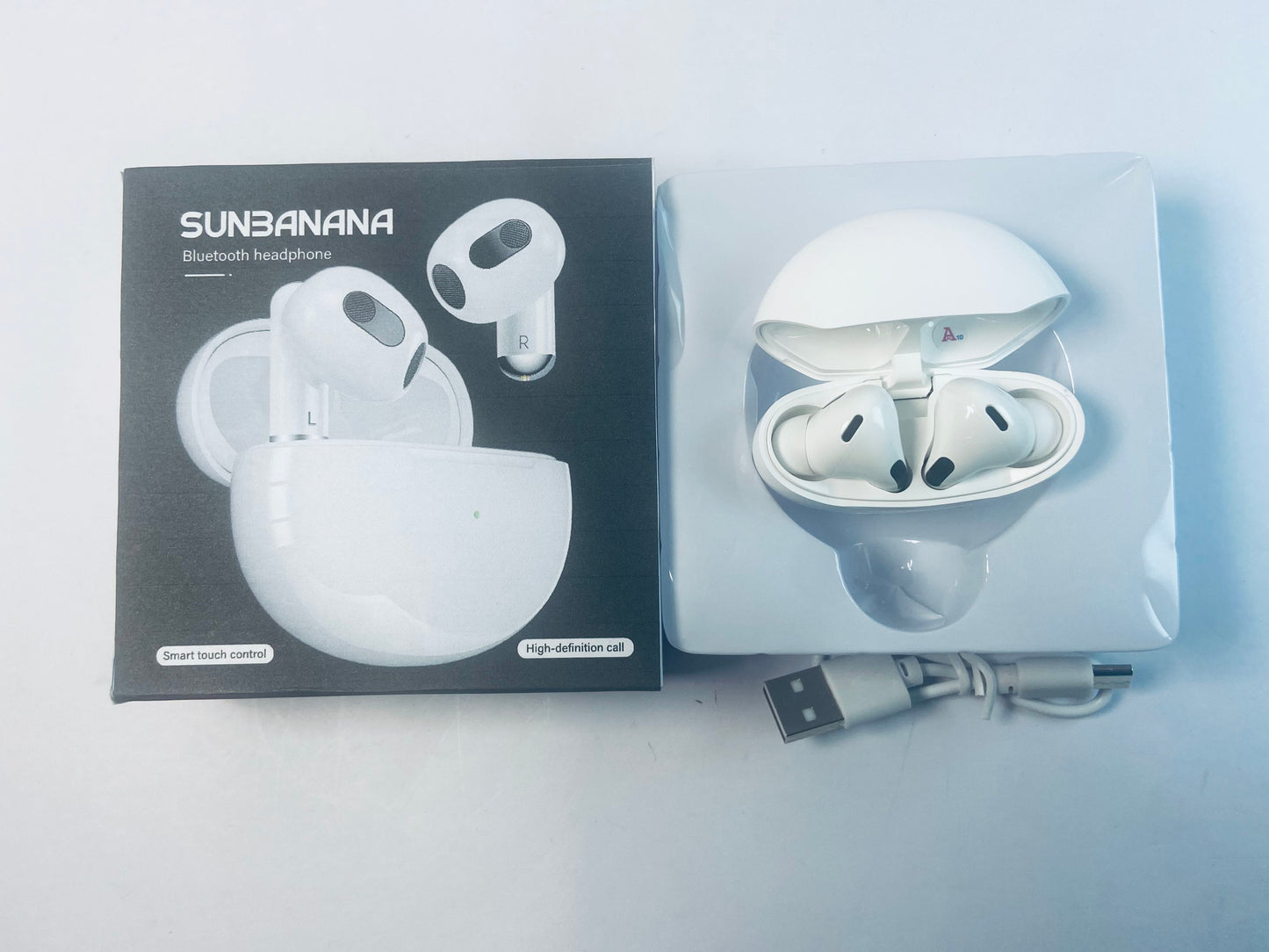 SUNBANANA Wireless Earbuds Hi-Fi Stereo Bass with Mic Noise Reduction Bluetooth 5.3 Headphones 40Hrs Playtime