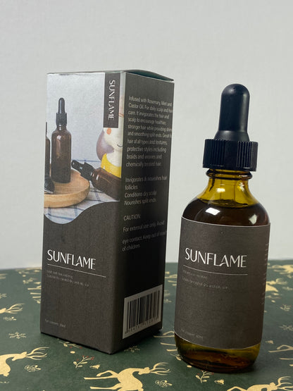 SUNFLAME Essential oils Organic Rosemary Oil Vitamin E Nourish Scalp & Skin and Reduce Hair Loss Blend Massager Boosting Hair Thickness for All Hair Types, Dropper Bottle 30 ml